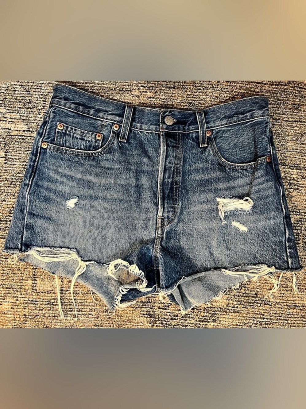 Levi's 501 Original Fit High-Rise Women's Shorts Blue Medium